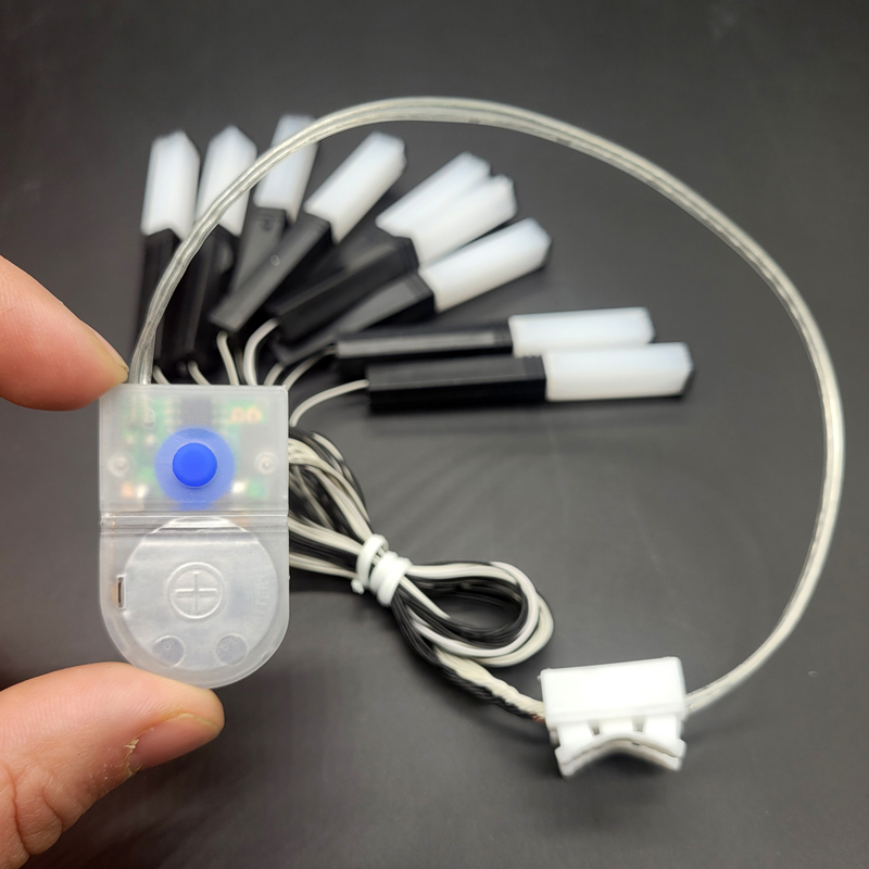 Boîtier de piles boutons Cr2032, avec interrupteur/Module Flash, changement de lumière vive normale en modèle de lumière clignotante, boîtier de piles/trois vitesses