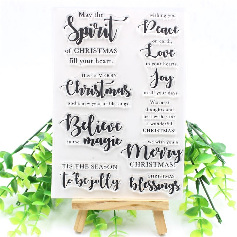 Zfparty zin transparante siliconen stempel/zegel voor doe-het-zelf scrapbooking/fotoalbum decoratieve kaart maken