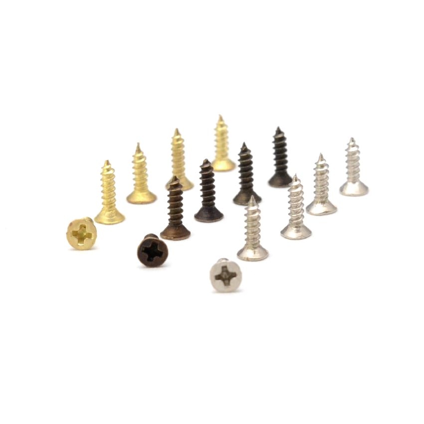 100PCs 2*6mm 2*7mm 2*8mm Flat head screw Carpenter's small screw Furniture wooden box hardware accessories