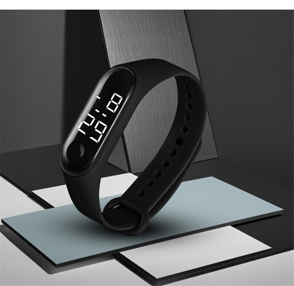 Men Women Sport Watch Digital LED Pedometer Run Step Walking Distance Calorie Counter Watch Bracelet Waterproof Watches