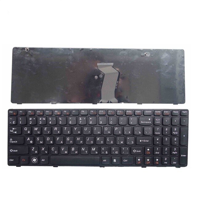 Rosyjska klawiatura robić laptopa LENOVO G580 Z580A G585 Z585 G590 Z580 MP-10A33SU-686CW RU zeszyt wymienić z ramki