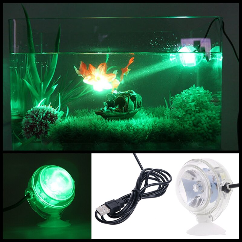 Aquarium Fish Tank Diving LED Spotlight Lighting Underwater Light Water Tank Decorative Light EU Plug