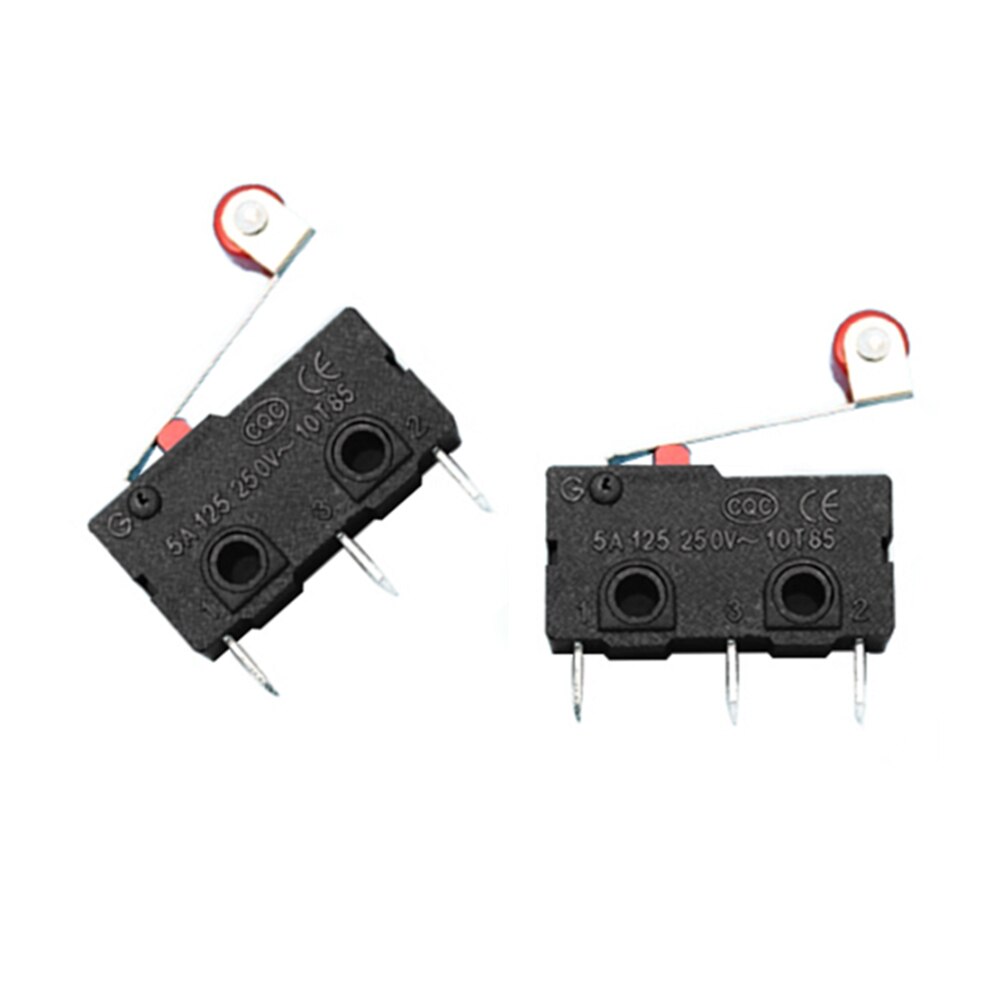 10 Pcs 5A AC 125V-250V Mini 3PIN SPDT Micro Limit Switch Roller Lever Arm Snap Action Switch