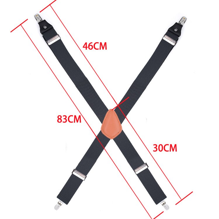 Top Lovely Kids Adjustable Clip-On Braces Boys Girls X-Back Suspender Child Elastic Adjustable Braces 3.5x83cm