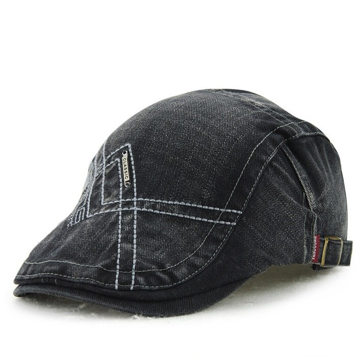 [JAMONT] Men Caps Fall Visor Beret Hat Cotton Letter Men's Visors Cap Simple Style Painter Flat Hats Casquette Gorras