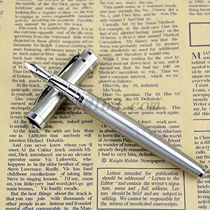 Baoer 3035 Vulpen Nib Medium Zwart/Zilver: Silver