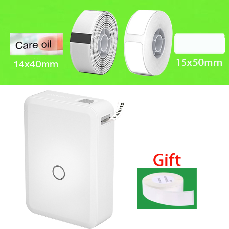 D110 Label Printer Label Maker Draadloze Label Printer Tape Inbegrepen Meerdere Sjablonen Beschikbaar Voor Telefoon Office Home: D110 with 1W 1T