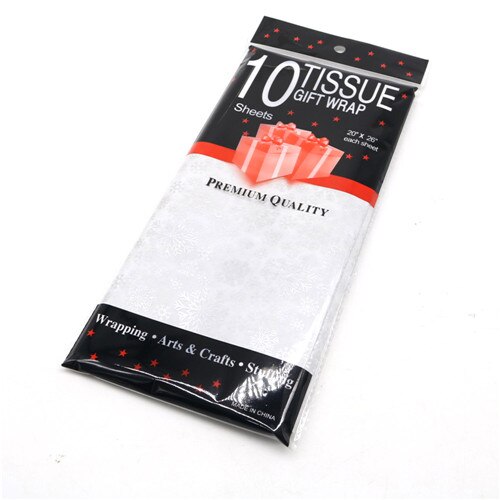 10 Sheets/bag Tissue Paper DIY Handmade Craft Paper Flowers Packing Wedding Festive Party Xmas Home Decor Supplies 50*66 Cm: Snowflake Silver