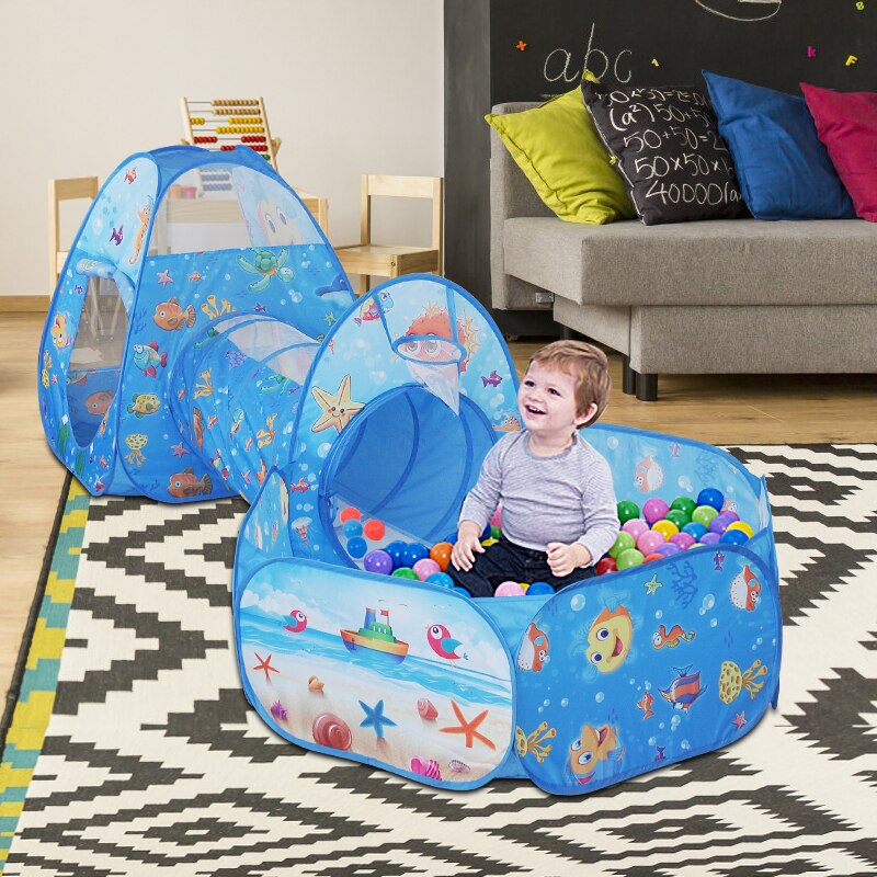 Kids Kinderen Pop Up Oceaan Ballenbad Tenten Huis Kruipen Opvouwbare Tent Huis Jongens Meisjes Spelen Speelgoed Tent Tunnel Zwembad bal Frame