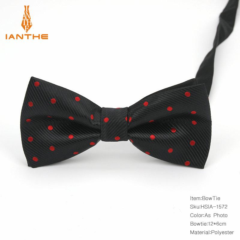 Bowtie mannen formele stropdas jongen mannen business wedding strikje Mannelijke Dress Shirt krawatte legame dot zijde vlinder: IA1572