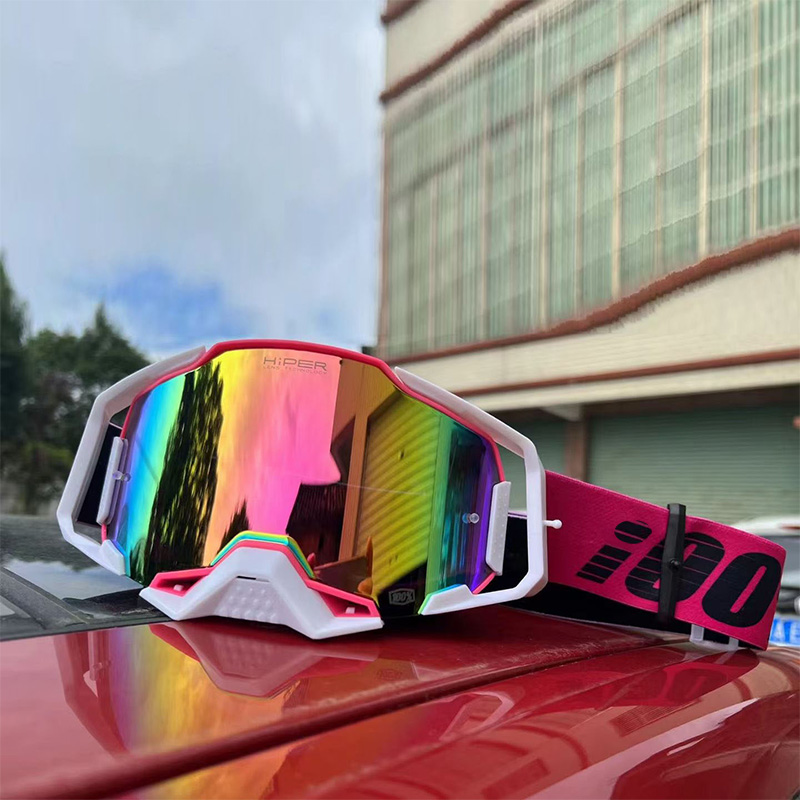 Motocross Goggles for Dirt Bikes Motorcycle Ski Sports Durable Mountain Biking Goggles MX Moto Man MTB ATV Windproof Protection: Champagne