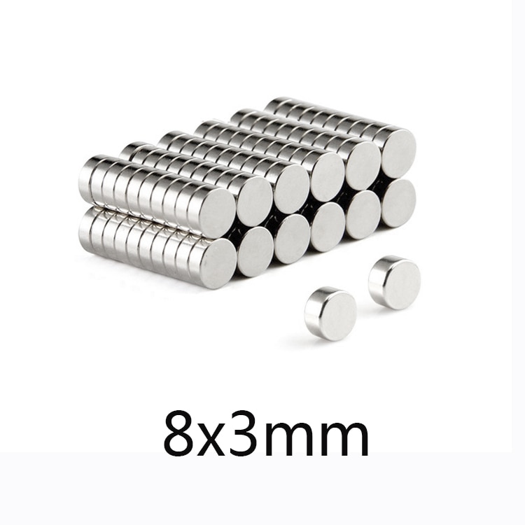 20/30/50 Stuks 8X3 Mm Zeldzame Aarde Magneten Diameter 8X3 Mm Kleine Ronde magneet 8Mm X 3 Mm Permanente Neodymium Magneten D8 * 3 Mm