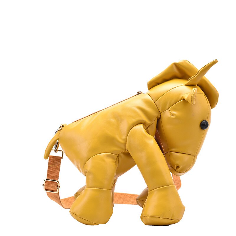 Novel Koe Vorm Rugzak Voor Vrouwen Mode Rugzak Schooltas Meisjes Portemonnees Schoudertas Tas Pu Leer: YELLOW