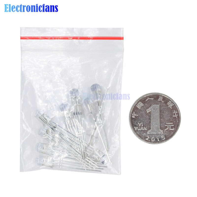 100Pcs Multicolor 4pin 5mm RGB Led Diode Light Lamp Tricolor Round Common Anode LED 5 mm Light Emitting Diode