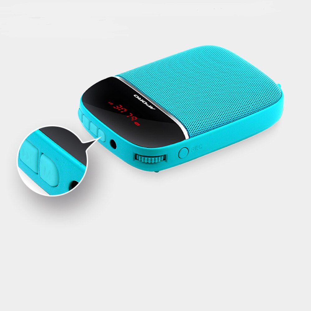 Amplificatore vocale portatile T3 da 10W con musica amplificata del suono riproduzione di microfono cablato altoparlante per cuffie per insegnanti di riunioni di classe