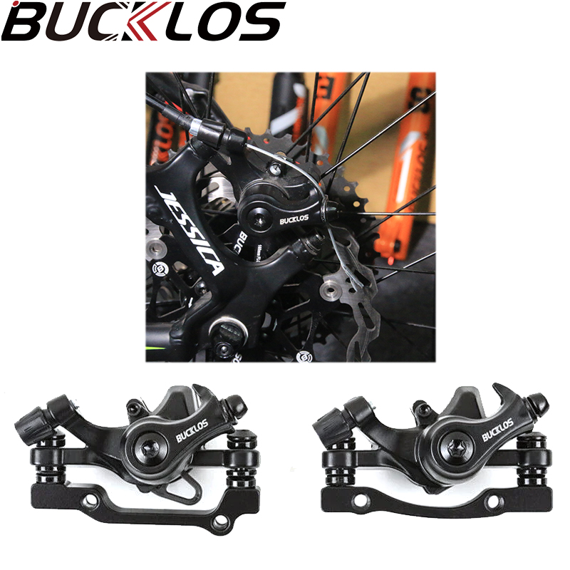 BUCKLOS Bike Front Rear Disc Brake Calipers Mechanical Line Ultralight BMX MTB Road Double Brake Caliper Cycling Brake Parts