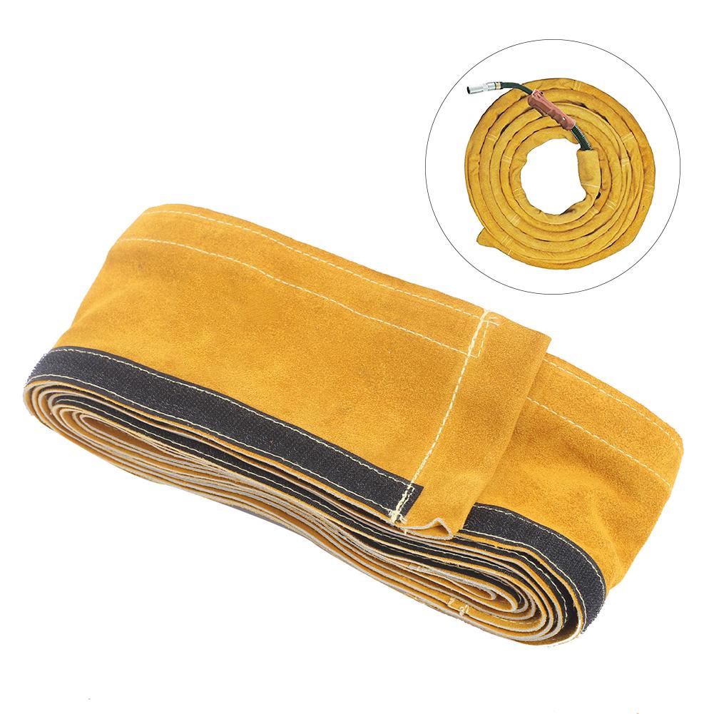 Protective Cover for Welding Torch Cable Cover Waterproof Flame Resistant Leather Stitched Protective Sleeve #40: Default Title