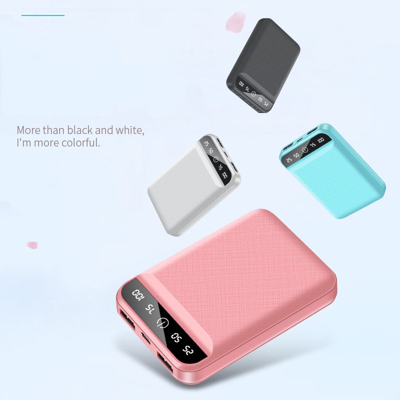 10000mAh Power Bank Portable Charger Mobile Charging Mini Powerbank USB External Battery For Xiaomi iPhone Phone 11 XR Poverbank