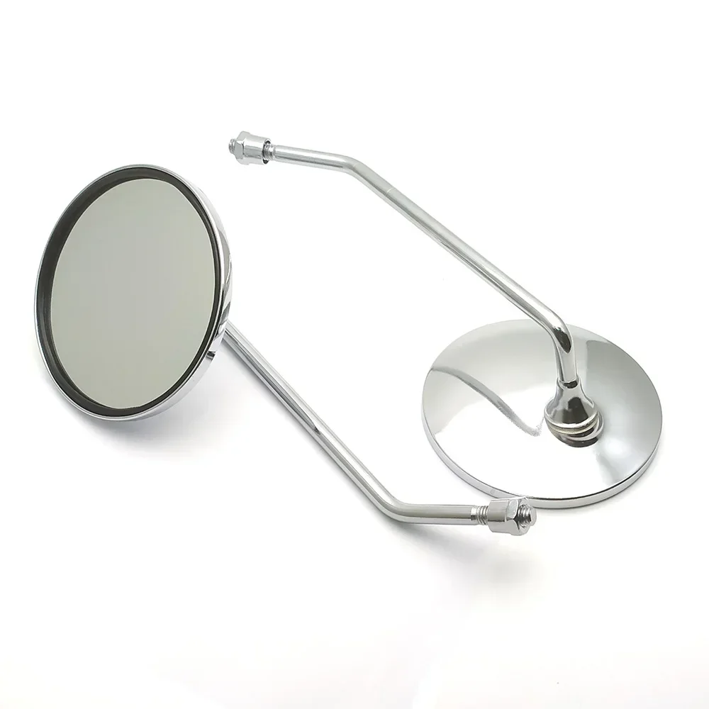 Ein Paar verchromte Motorrad-Rolle-Spiegel, universeller Motorrad-Rückspiegel, 8 mm, 22 mm, 25 mm, Lenker, runde, ovale, konvexe Spiegel: Lavendel
