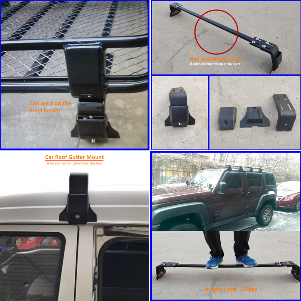ALWYASME Auto Imperiaal Goot Mount Adapter Voor SUV/MPV