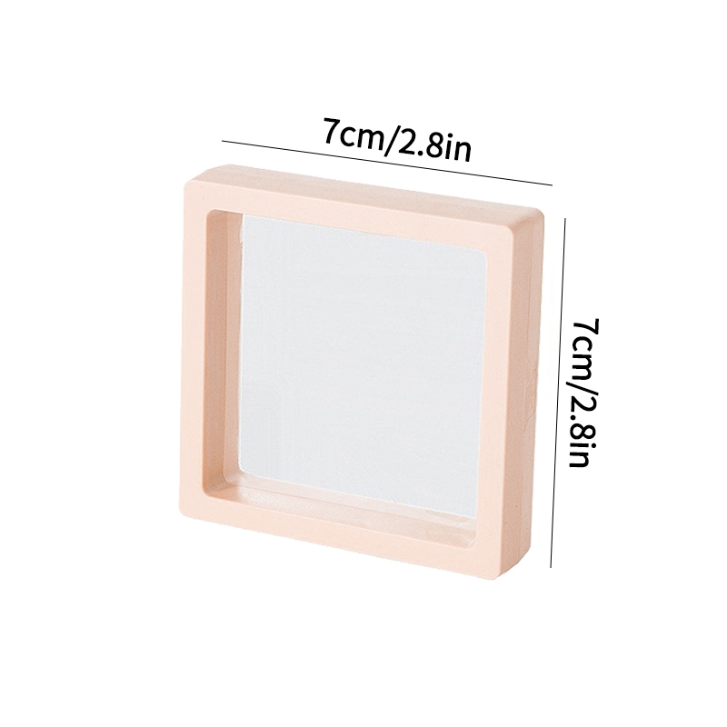 3d Floating Picture Frame Shadow Box Display Film Pendant Storage Box PE Film Jewelry Display Stand Transparent Packaging Box: PURPLE