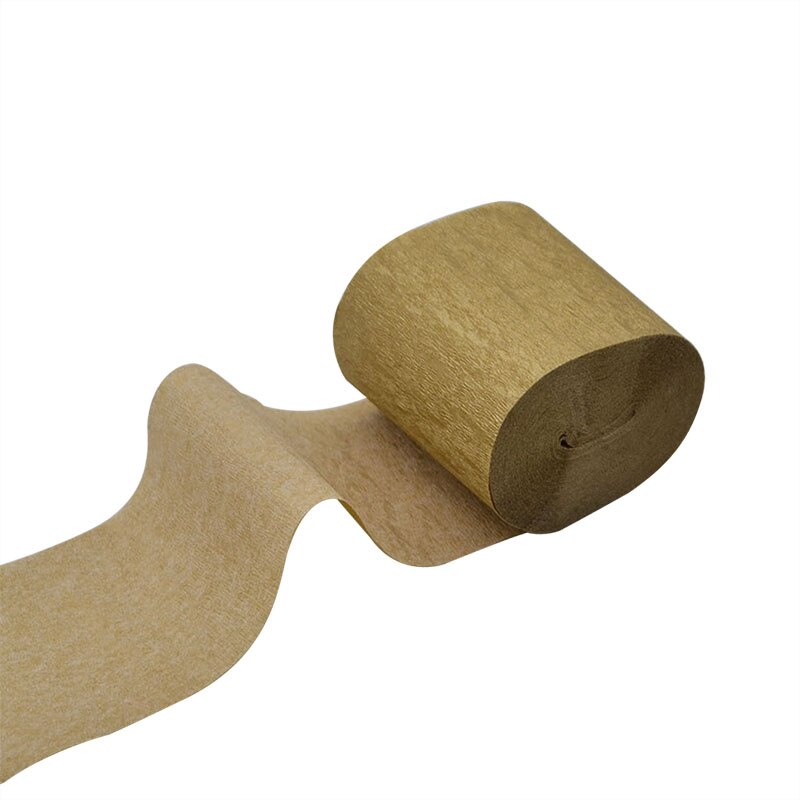 10m x 5cm Origami Crepe Paper Streamers DIY Crafts Wrinkled Paper Roll for Wedding Birthday Party Decoration Backdrop Curtain 7: P16 Gold