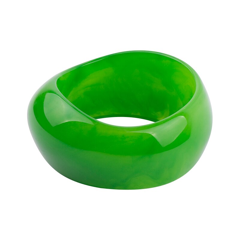 Classic Acryl Manchet Armbanden Bangles Voor Vrouwen Breed Geometrische Hars Armbanden Vrouwelijke Eenvoudige Charme Party Sieraden: green