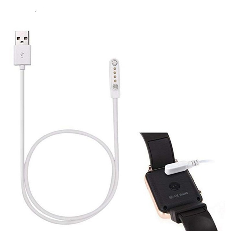 Cable cargador magnético para reloj inteligente, 4 pines, 7,62mm, 2 pines, para KW88, KW98, KW99, GT88, GT68, Universal