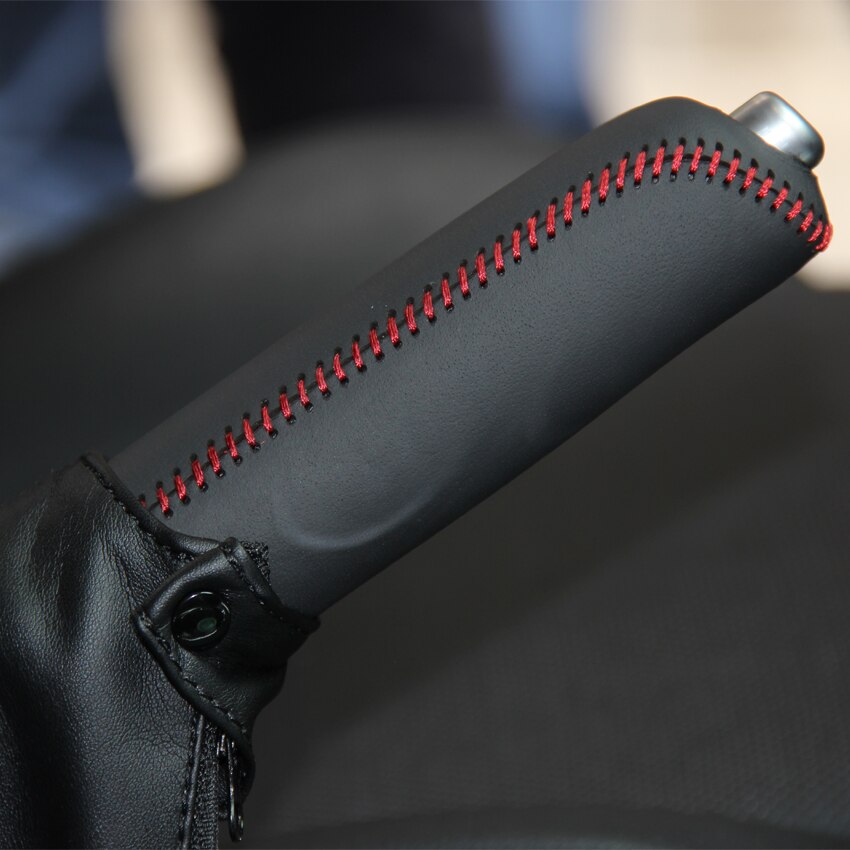 Zwart Lederen Auto Handrem Cover Beschermhoes Voor Mazda CX-5 Mazda 3 Axela
