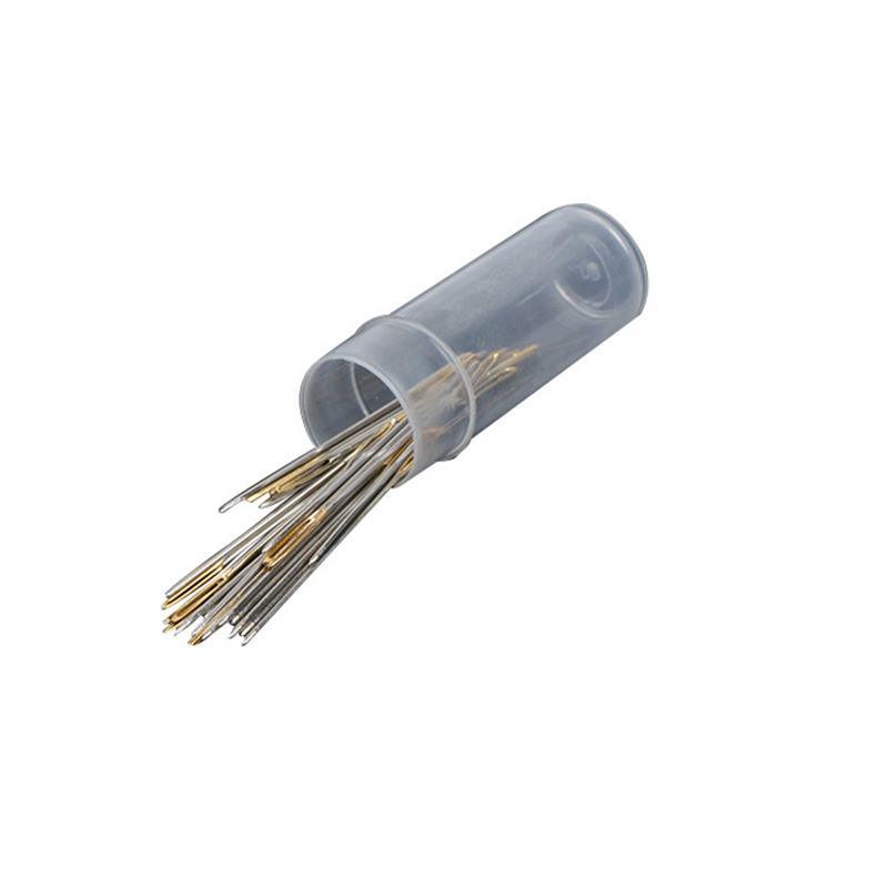 Agujas de Punta Roma con Base Dorada para Bordar y Hacer Punto de Cruz, Herramientas para Costura con Estuche Incluido, 30 Unidades: NO.24