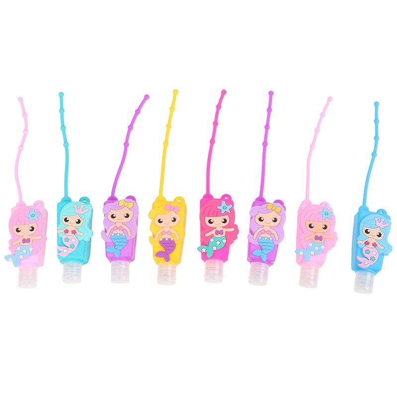 Antibacterial, de sirena, baño, Baby Shower, Sirena de silicona, desinfectante de manos, soporte para botella, decoraciones para de cumpleaños, recuerdos