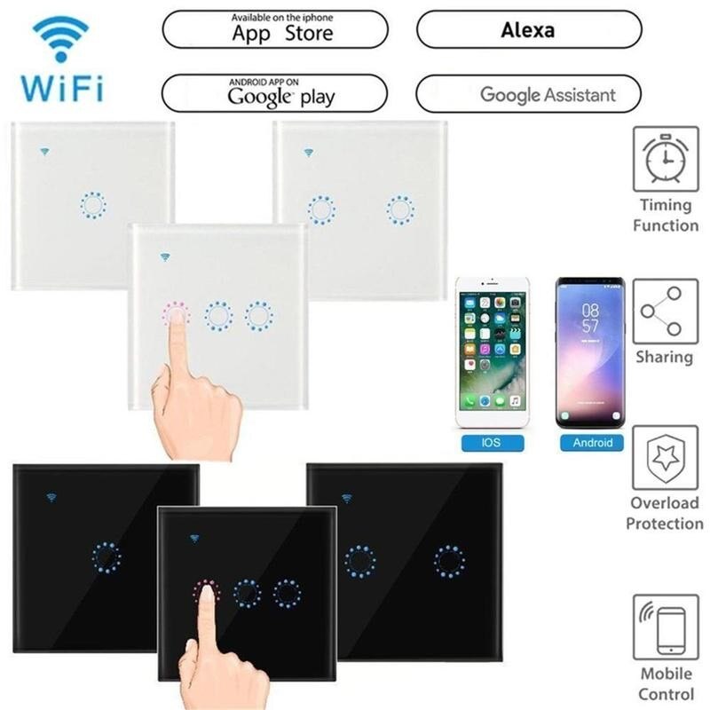 Muur Smart Switch Wifi Schakelaar Smart Afstandsbediening Schakelaar Alexa Slimme Schakelaar Compatibel Met Ios En Android