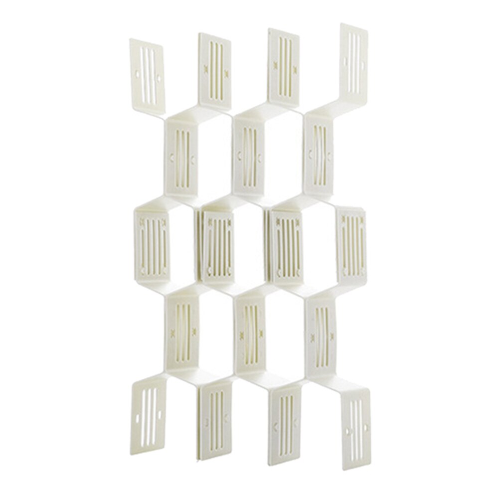 12Pcs Grid Schublade Teiler Bord Hause DIY Lagerung Rack Split Bar Socken Organizer Eesy Zu Installieren Schublade Teiler Bord: WHITE