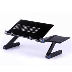 Portable ordinateur Portable Bureau debout pour lit canapé ordinateur Portable Table pliante ordinateur Portable Bureau avec tapis de souris pour Bureau Meuble Bureau: Black   with mouse p
