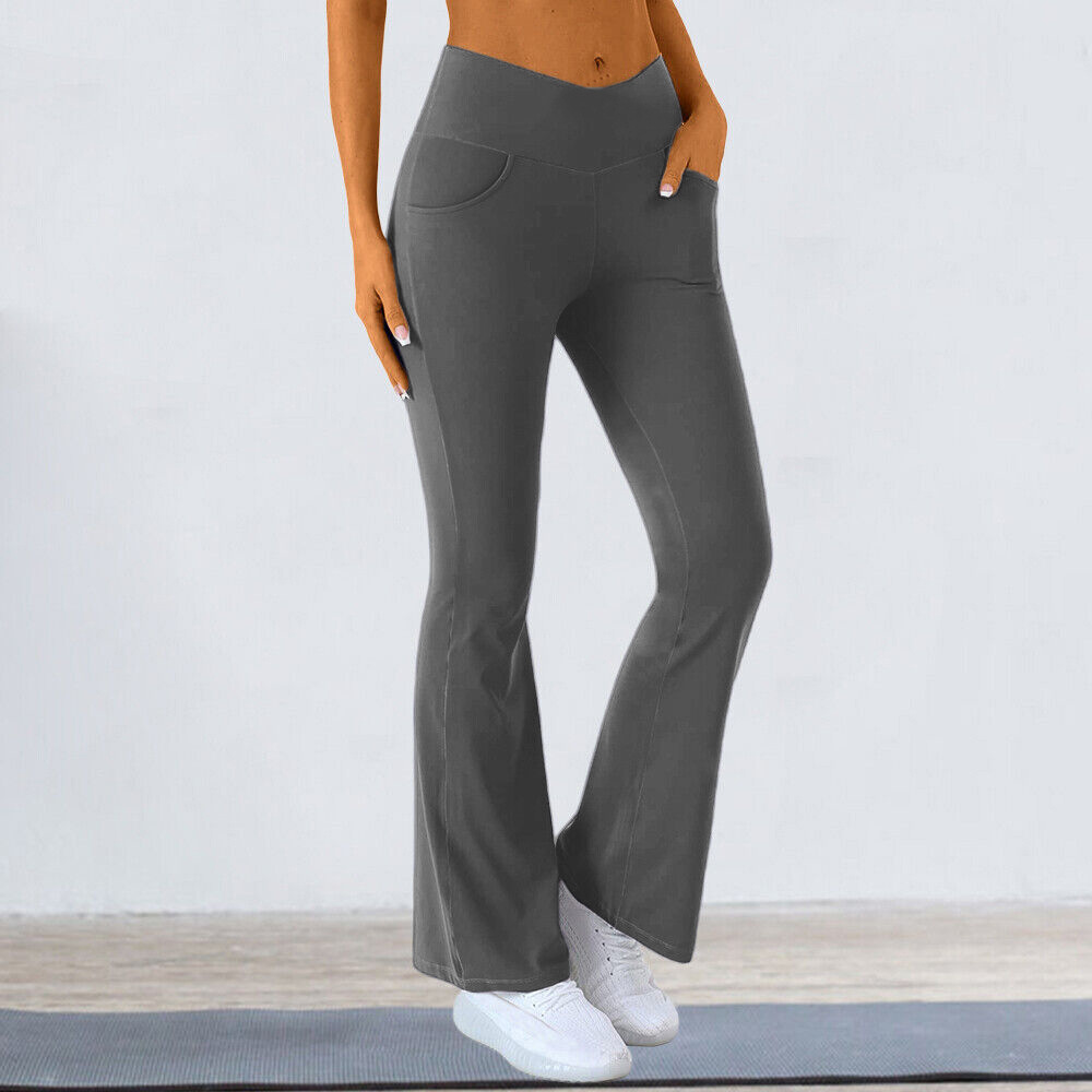 Yogahose Damen Wadenlange Schlauch Capri Schlauch Sport Gamaschen Damen Fitness Yoga Fitnessstudio Hohe Taille Leggins Schwarz: XL / Grün
