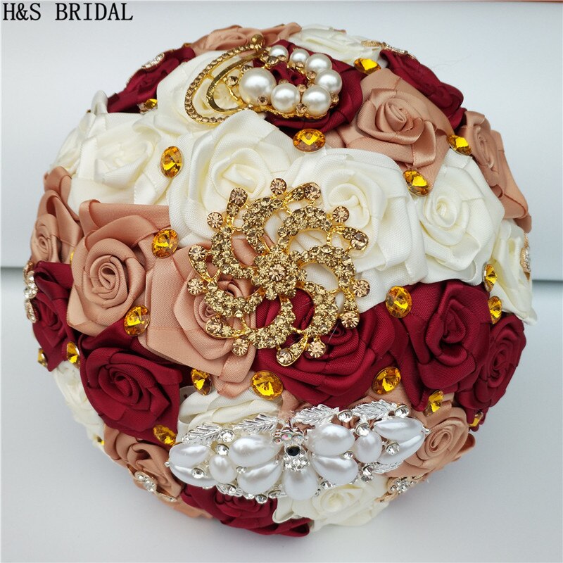 H&amp;S BRIDAL Crytals Wedding Bouquet bouquet de mariage wedding flowers bridal bouquets wedding accessorize