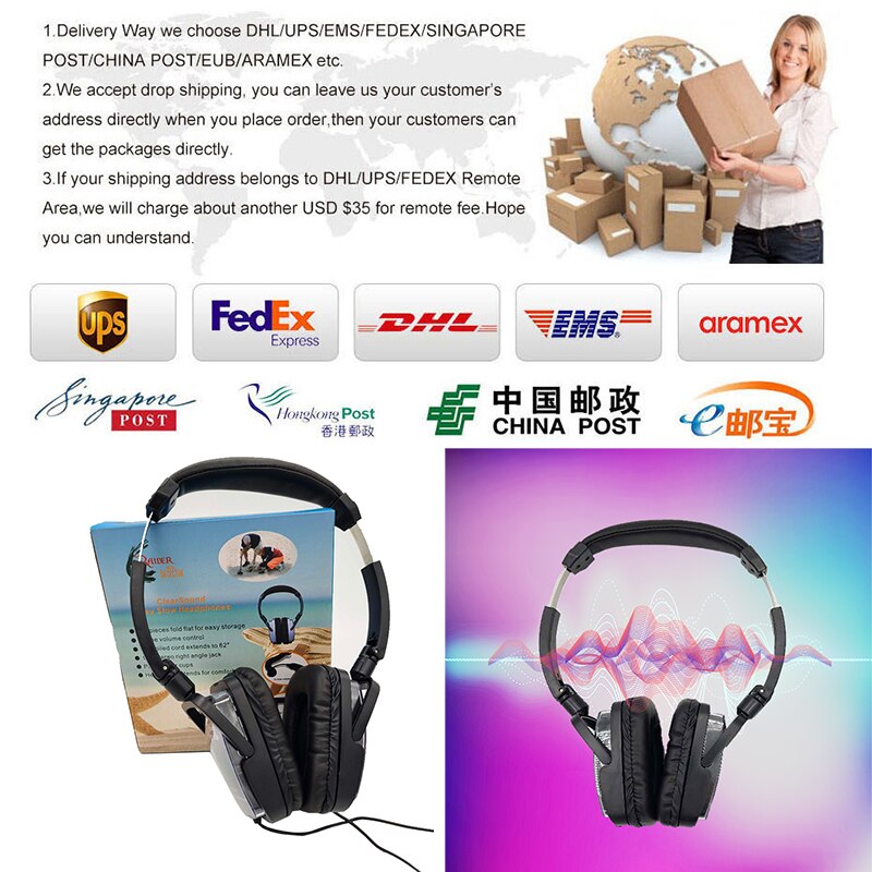 Metal Detect Earphone Metal Detector Such As MD-6250 TX-850 Headphone Round Hole Metal Detector Portable Headset