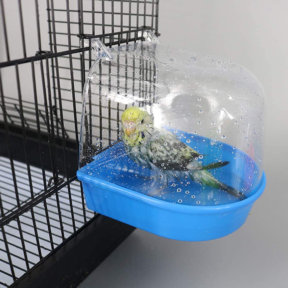 Cubo de baño para loros, caja de ducha para bañera, accesorio para, periquito Canario