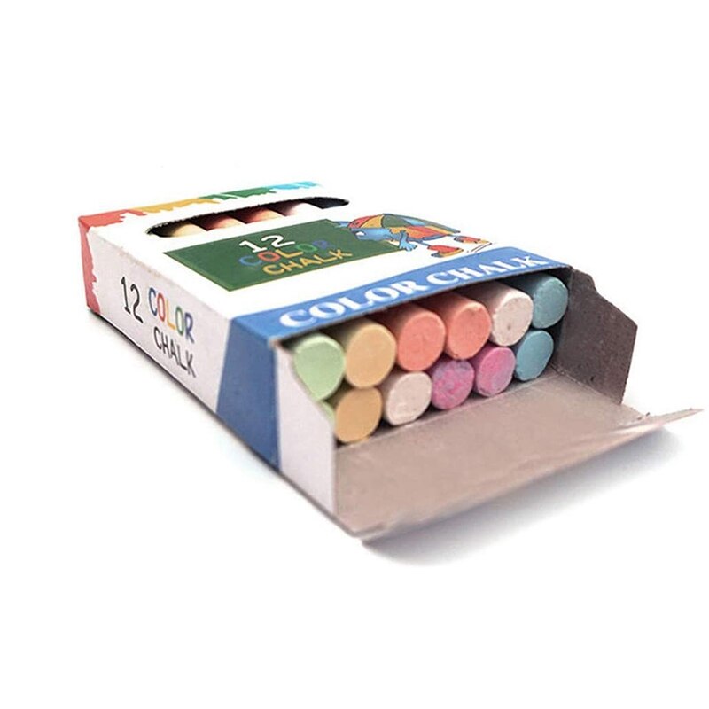 Craies De Trottoir Relaxdays – Lot De 24 – 6 Couleurs – 9 Cm De Long, 0,9 Cm De Diamètre – Pour Tableau Ou Sol – Dès 3 Ans