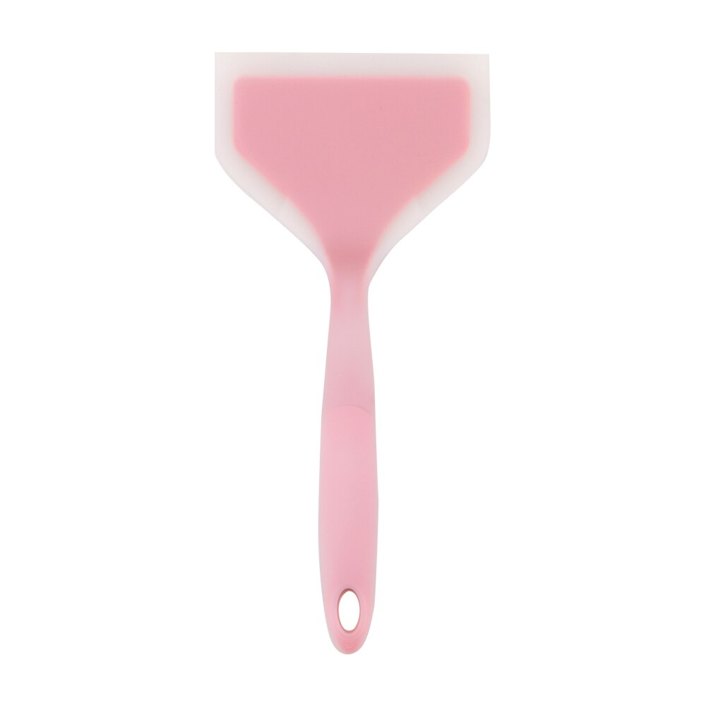 Non-stick Turners Kitchen Tools Cooking Utensils Wide Pizza Shovel Silicone Spatula High Temperature Resistance: Pink