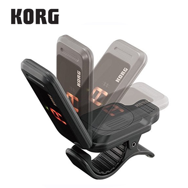 Korg pitchclip pc -1 pc-2 pc1 pc2 ultrabærbar lavprofils gitartuner kromatisk tuner - ultrabærbar - kan enkelt brettes