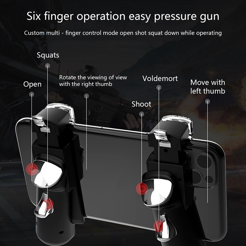 -For PUBG Game Controller Gamepad Phone Controller Game Pulse Button Recordable FM Eating Chicken Joystick Gamepad