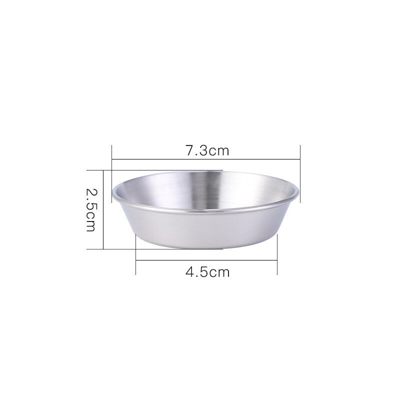 Wilona Frieten Saus Ketchup En Zwarte Peper Mosterd Saus Schotel Koreaanse 304 Rvs Kleine Kom Keuken Accessoires: 2(silver 8.3cm)