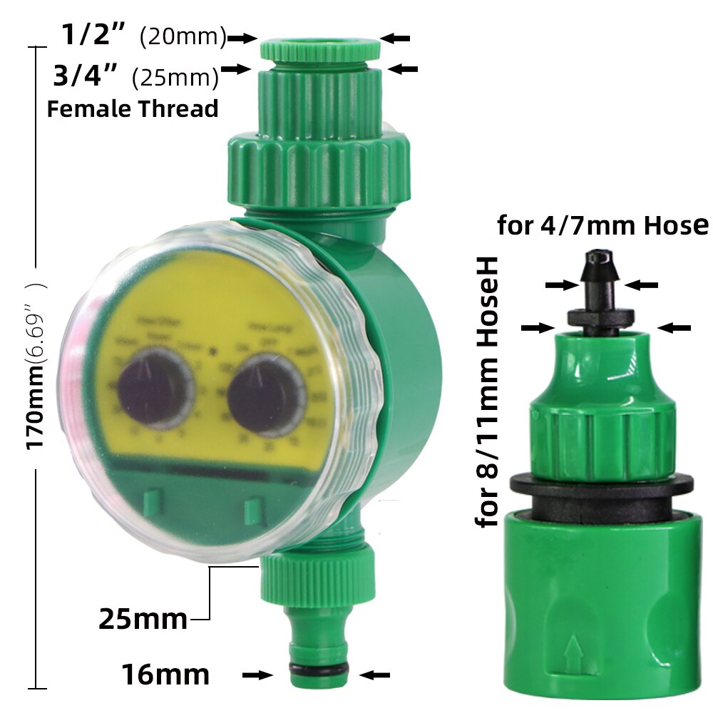 Automatic Intelligent Electronic LCD Display Home Ball Valve Watering Timer Garden Water Timer Irrigation Controller System: 1PC-A