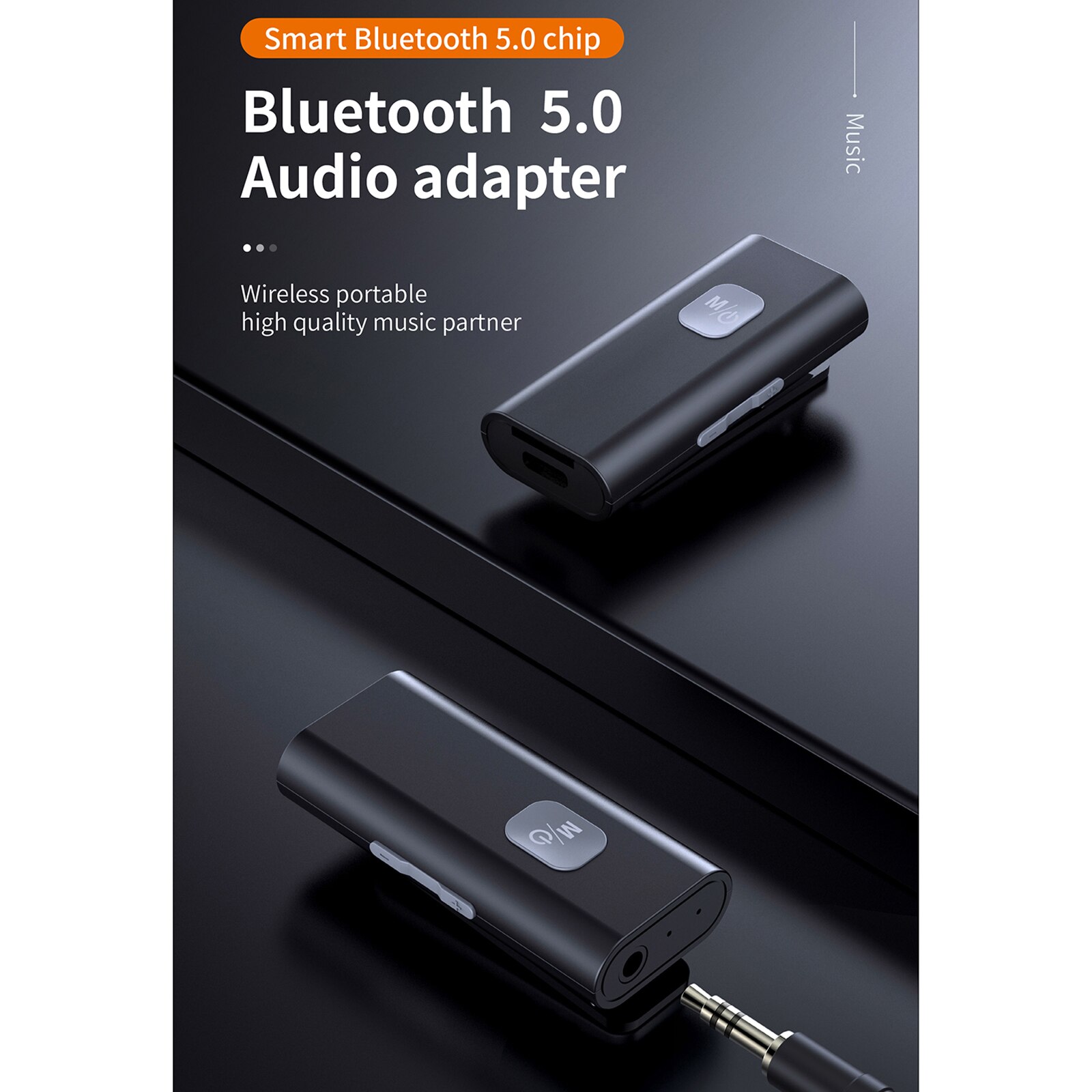 Audio Music Receiver, Bluetooth Car Kit Adapter Bluetooth Music
