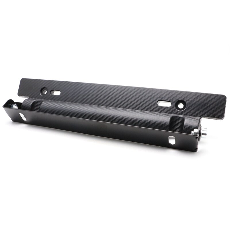 Soporte de marco de matrícula de coche ajustable Universal soporte de fibra de carbono Placa de número de carreras soporte de montaje automático estilo de coche