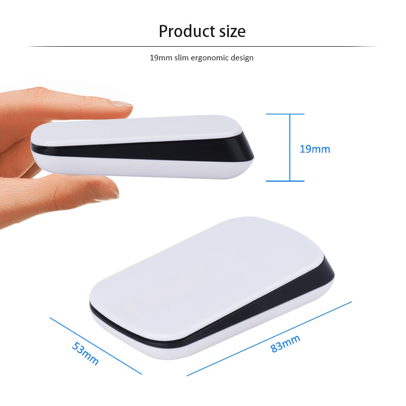 Mouse Wireless Da 2.4 Ghz Senza Filo Ultra Slim Bianco - Nero Pc Tablet Design - Foto 5