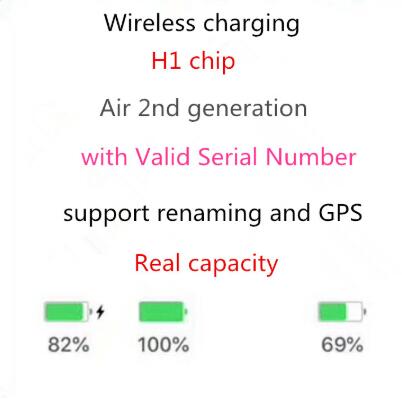 Met Doos Voor Air W1 Chip Mini Draadloze Bluetooth Verbinden Hoofdtelefoon Met Gps En Naam Veranderen Functie Voor I7 8 11 Xs Xr