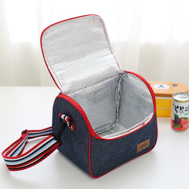 Sac à déjeuner isotherme en Denim pour femmes et hommes, nouvelle , Portable, sac de pique-nique pour aliments thermiques pour enfants