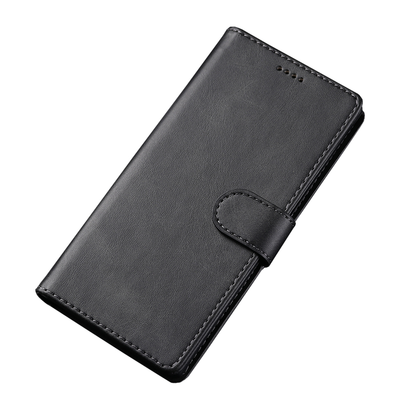 Stand Case Voor Xiaomi Redmi 7 7A Cover Case Magnetische Flip Wallet Luxe Vintage Vlakte Lederen Telefoon Tas Op Xiomi redmi 7 Een Coque: For Redmi 7 / Black